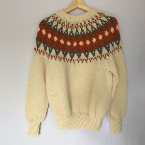 Handmade  d.r.b. co Circular Yoke Knit Sweater No SIZE